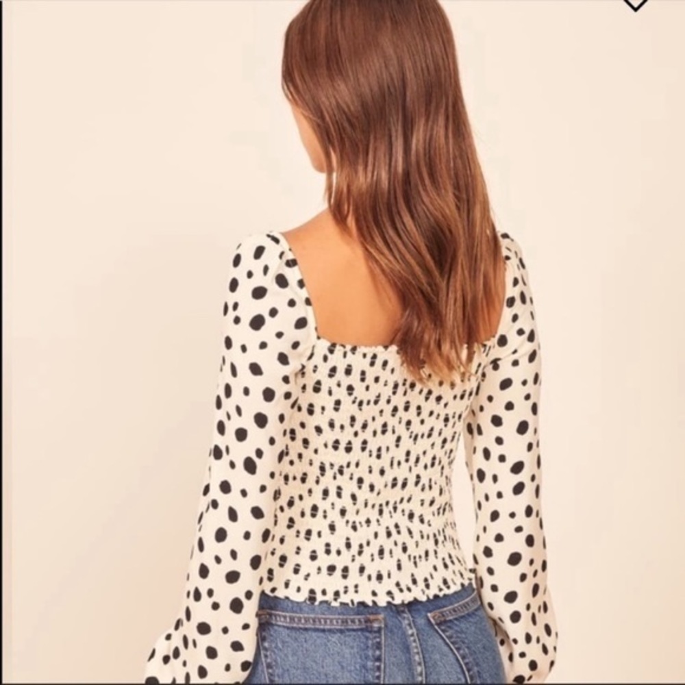 NWOT Reformation Reign Top - Ink Blot - Picture 2 of 5